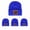 Blue, variant on 4-PCS Custom Leather Patch Beanie Hats | Heavyweight Acrylic Knit, One Size Fits All, High Elasticity, Perfect Gift Set