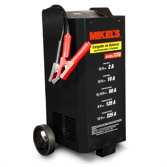 Cargador Baterías Mikels Con Arrancador Probador Y Amperímetro 2/10/50/125/225 Amp