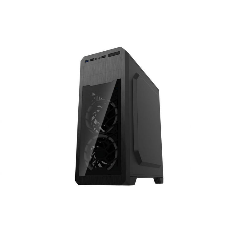 Gamemax G563 Black Steel ATX Tower USB3.0 Computer Case w/ 3 x Autoflow  Rainbow LED 120mmFans (Pre-Installed) 