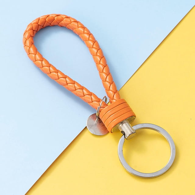 Llavero de cuero de PU, regalo del Día , Soporte para Llaveros significativo único, llavero de coche para hombres, regalos de cumpleaños para naranja