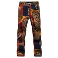 thumbnail image 4 of Pantalones de verano nuevos para hombre, de talla grande, con estampado de colores finos, 4 of 4
