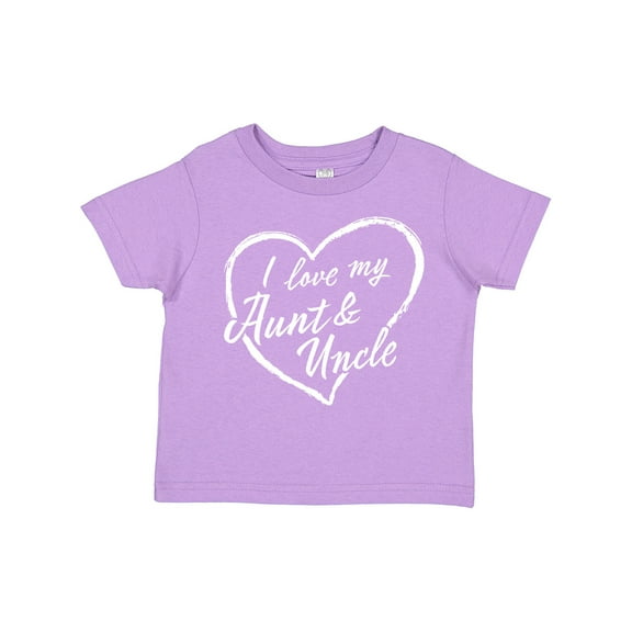 Inktastic I Love My Aunt and Uncle in White Chalk Heart Boys or Girls Toddler T-Shirt
