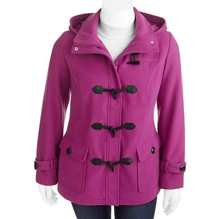 george womens plus size hooded toggle coat walmart george womens plus size hooded toggle coat walmart