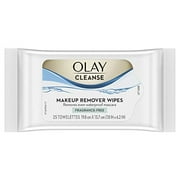 Olay Makeup Remover Wet Cloths, Fragrance Free, 25 Count (Packaging May Vary)