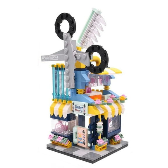 General Jim's Toys & Bricks Vintage Barber Shop & Salon, Modular Building Blocks Set - 334 Pieces