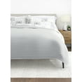 thumbnail image 4 of Comfort Canopy - 3 Piece Light Gray Reversible Patchwork Stitched Quilt Coverlet for King Size Beds, 4 of 8