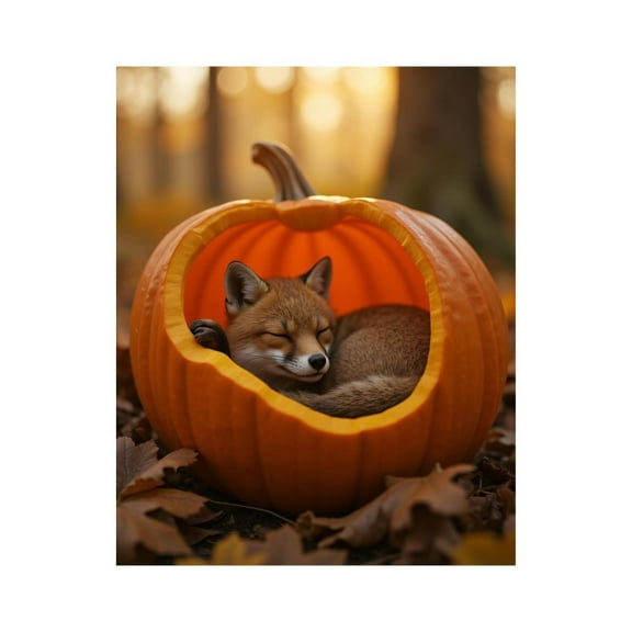 Paint by Numbers Kit for Adults, Cozy Fox In Autumn Pumpkin Paint by Numbers, Easy Paint by Numbers Kit for Adults Beginner, DIY Adult Paint by Number Kits on Canvas, Home Decor