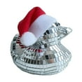 thumbnail image 2 of Qocolhg Christmas Decorations Desktop Ornaments, Chrirstmas Mirror Disco Ball Ornaments, Cute Duck Shape Disco Balls, 3.74 Inches Reflective Mirror Ball, Christmas Gifts for Kids Women Men, 2 of 4