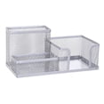 thumbnail image 1 of Mesh Desk Organizer Office Supplies Caddy with Pencil Holder and Storage Baskets for Desktop Accessories, 3 Compartments, Pens Holder for Desk, Pencil Cup Holder for Desk, Office Desk Accessories, 1 of 9