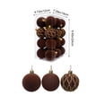 thumbnail image 3 of Eolstice 24 Piece Christmas Hanging Ornament Set, Assorted Colorful Shiny Decorative Balls, for Festive Holiday Tree Indoor Home Party Decor, 3 of 9