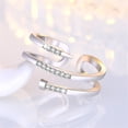 thumbnail image 3 of Fiudx Anillo de Circonita Cúbica, Elegante Joya con Diseño de Mariposa, Accesorio de Compromiso de Varios Niveles, Regalo Único para Seres Queridos, Propuesta de Matrimonio, Aniversario, Joyería para, 3 of 4
