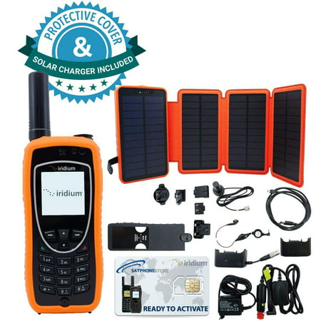 SatPhoneStore Iridium 9575 Extreme Satellite Phone Hiker Package with Solar Charger, Protective Case and Blank Prepaid SIM Card Ready for Easy Online (Best Prepaid Phone Canada)