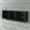 thumbnail image 6 of 70.08 Inch L Modern Storage TV Stand with 5 Open Compartments, Wooden TV Console Table for TVs up to 60 Inch, Entertainment Center for Living Room, Bedroom, Office, Tradition Black, 6 of 9