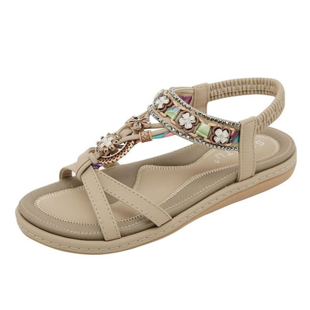 

Women Fashion Sandals Bohemian Flat Flip Flops Women s Beach Shoes Open Toe Sandal Ladies Toepost Thong Slippers Post Sport T-Bar Sandal Open Toe Bohemian Slipper Comfy Orthopedic Sandal