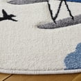 thumbnail image 3 of Safavieh Carousel Kids Biplanes in the Sky Area Rug, Ivory/Blue, 5'3" x 5'3" Round, 3 of 10