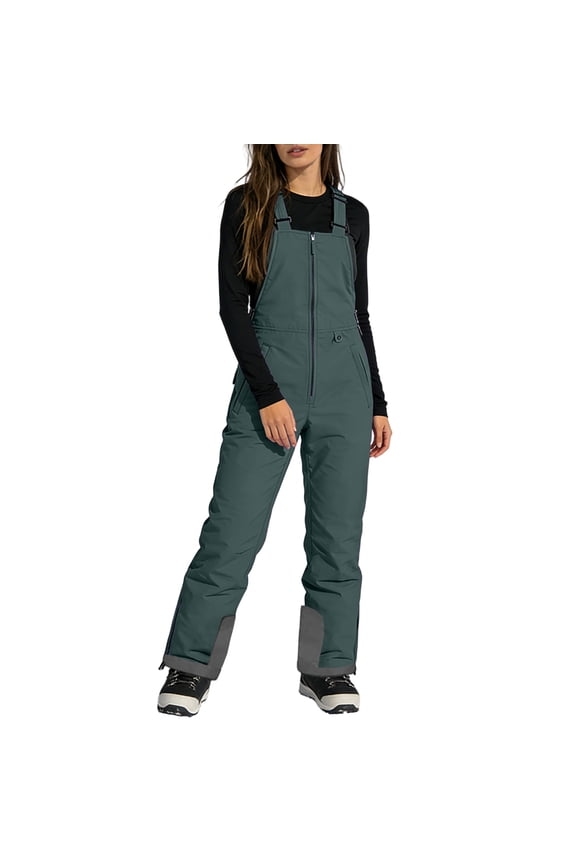 Women's Essential Insulated Ski Bibs Water Resistant Snow Pants for Skiing & Snowboarding Ski Pants Women Insulated Ski Bib Overalls Snowboarding Pants