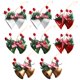 thumbnail image 1 of 8 adornos de campanas navideñas, cascabeles dobles con lazo de cuadros escoceses y bayas de acebo, adornos de metal para árboles de Navidad de 1,5 x 2,8 x 5,5 pulgadas para decoración de puertas de fi, 1 of 5