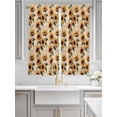 thumbnail image 4 of Bedroom Curtains 63 Inches length, Vintage Sunflower Window Treatment Curtain Drapes, Watercolor Summer Botanical Rod Pocket Curtain Panels for Living Room Kitchen, 42"x63", 2 Panels, 4 of 7