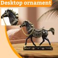 thumbnail image 5 of Decorative Horse Statue Resin Sculpture Classic Saddle Design Home Office Art Ornament Collectible Figurine Gift Display, 5 of 5