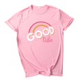 thumbnail image 4 of Cathalem Hauts Courts pour Femmes T-Shirts à Manches Courtes Printemps 2024 Pull Décontracté, Rose L, 4 of 5