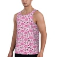 thumbnail image 2 of Wukai Cute Watermelon Flamingo Print Men’s Workout Tank Top Sleeveless Muscle T shirt Gym Running Fitness Tank Top-Large, 2 of 7