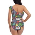 thumbnail image 5 of Honeii Daisies Flowers for women's one-piece swimsuit featuring a chic one-shoulder design experience elegance and style in the water-XX-Large, 5 of 6