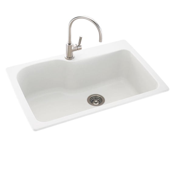 Swan KSSB-3322-010 Almond Swanstone 33in Rectangle Single Basin Sink