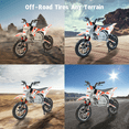thumbnail image 5 of 36V 500W Electric Dirt Bike, Off-Road Electric Motorcycle with Dual Suspension, 15 mph Peak Speed for Mountain Roads & Trails, 5 of 6