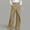 A258 Khaki, variant on Xdegoge Wide Leg Linen Pants for Women High Waisted Asymmetrical Wrap Front Button Split Trousers Flowy Casual Summer Beach Boho Dressy Lounge Pants with Pockets