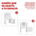 thumbnail image 3 of Tocador Grande Utilia Vanity L con Espejo LED, 8 Cajones y 4 Repisas, Melamina, Blanco 167.5x40x135 cm, 3 of 7