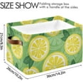 thumbnail image 4 of GZHJMY Summer Lemon Storage Basket with Handles Collapsible Storage Bins Canvas Fabric Storage for Shelves Closet Bedroom Living Room 1Pack Collapsible Organizer, 4 of 7