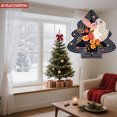 thumbnail image 2 of Festive Metal Hanging Christmas Tree Wind Spinner - Vibrant Floral Design with Cheerful Rabbit Perfect for Yard & Garden Decor, 2 of 7