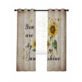 thumbnail image 7 of Sunflower Blackout Curtains for Bedroom/Living Room, Vintage Botanical Thermal Insulated Kitchen Drapes with Grommets, Light Blocking Window Treatment, 2 Panels 52" x 54", 7 of 7