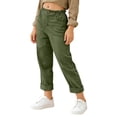 thumbnail image 5 of Girls Capri Pants Summer Trendy Linen Cropped Trouser with Pockets Beach Casual Cruise Fashion Capris Clothes, 5 of 7
