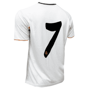 Men's Real Madrid Number 7 Performance Jersey, Licensed R. Madrid Shirt (White AL)