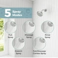 thumbnail image 2 of SHIQI-Universal Shower Head, Shower Arm Not Included, 5-Function, 1.75 GPM, Polished Chrome Finish, 015WS2UT01C, 2 of 4