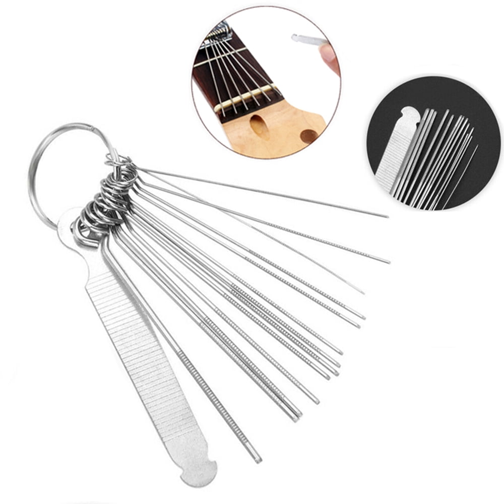 Guitar Tool Kit Luthier Music 74 PCS Guitar Tool Kit with Carry Bag, Repair Maintenance Tools String Action Ruler Guitar Bridge Pins Strings Picks for Guitar Ukulele Bass Banjo, String Instrument