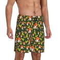 thumbnail image 2 of Naloa Mushroom Leaf Men's Short Pajama Pants, Pj Shorts, Lounge Comfort Shorts-3X-Large, 2 of 6