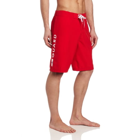 Speedo Men's Guard Flex Waist 20 Inch Board Shorts, Red, Medium ...