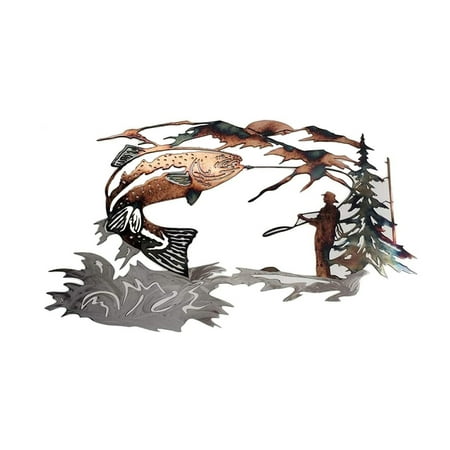 

Jangslng 1 Set Metal Reindeer Wall Decoration with Screws Hollow Tree Vintage Iron Craft Living Room Bathroom Wall Art Fish Bird Dog Shape Hanging Decor Home Garden Supplies