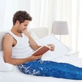 thumbnail image 5 of Bixox Men's Blue Christmas With Snowflakes Patterned Pajama Pants with Pockets Lounge Clothes for Home, 5 of 5