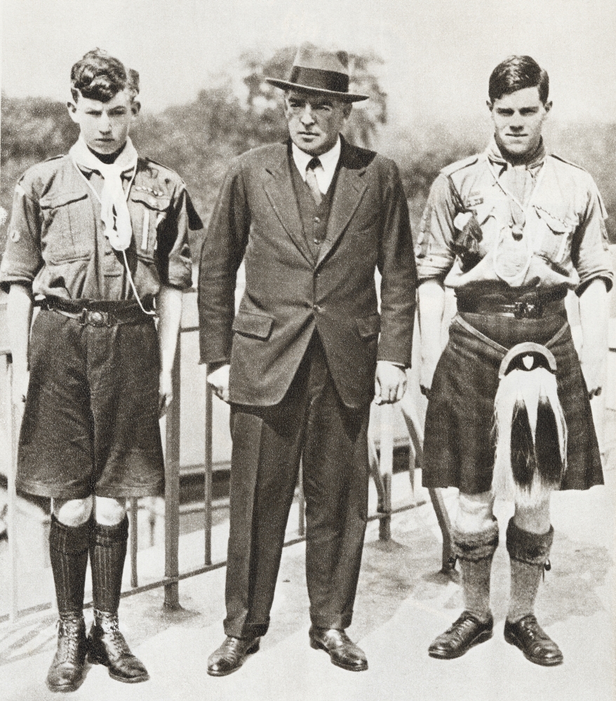 Sir Ernest Henry Shackleton Seen Here With The Two Boy Scouts Norman Mooney (Left) And James William Slessor Marr (Right) Who Accompanied Him On The Shackleton Canvas Art - Ken Welsh Design Pics (28