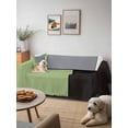 thumbnail image 6 of Sage Green Black Grey Couch Cover for 2 Cushion Sofa, Modern Irregular Geometric Abstract Washable Loveseat Sofa Covers Slipcover for Sectional Sofas L-Shaped, Couch Throw Cover 71"x118", 6 of 9