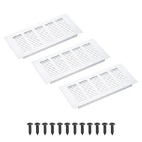 Uxcell 9 x 4 Inch Rectangle Ventilation Grille, 3PCS Aluminum Air Vent Cover, Silver