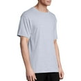 thumbnail image 3 of Hanes Mens ComfortSoft 4-Pack Crewneck T-Shirts, XL, Light Steel, 3 of 4