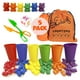 thumbnail image 1 of Skoolzy 60 ositos contadores de arcoíris, paquete de 5, ositos de peluche con 6 vasos clasificadores de colores, juegos de matemáticas, juguete de dados, pinzas Montessori y 2 bolsas de almacenamiento, 1 of 5