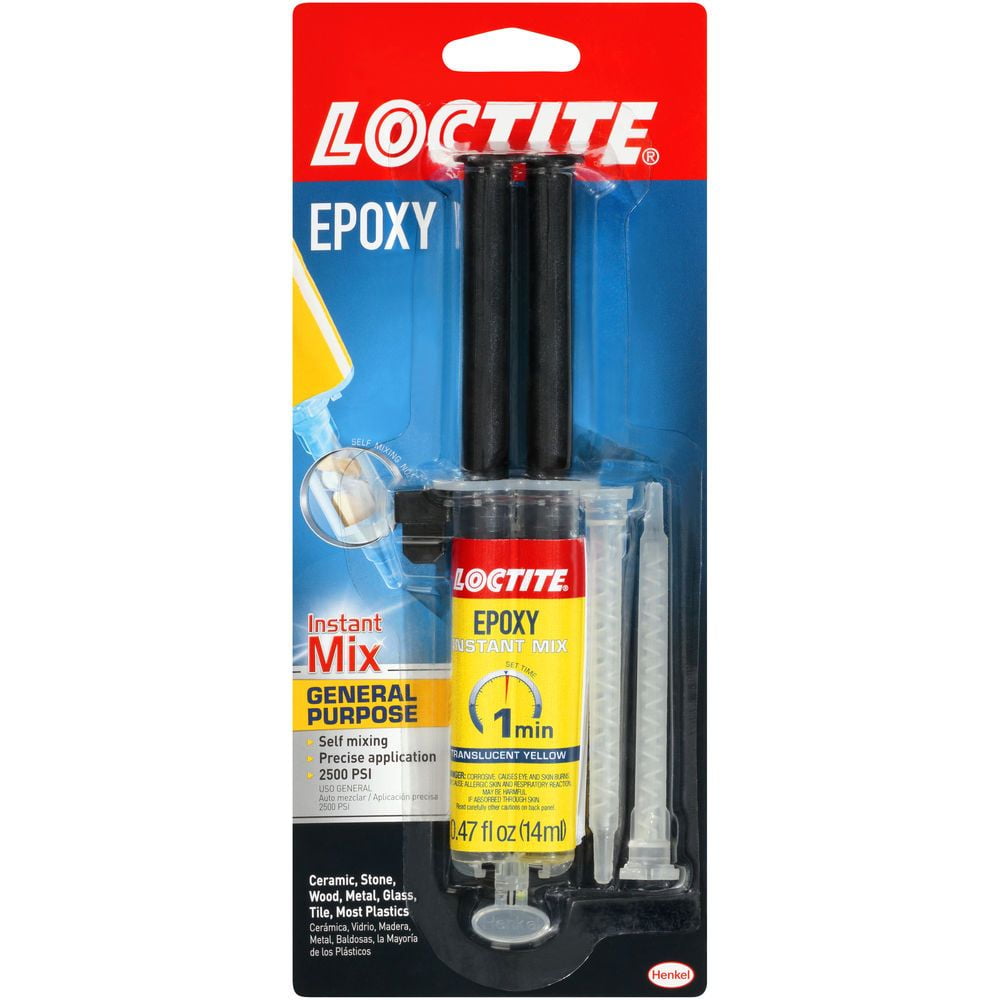 Loctite Epoxy 1 Minute Instant Mix, 0.47 fl oz Instant Mix Syringe