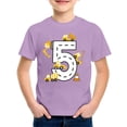 thumbnail image 4 of shoper Car Tees, Boys Shirts Size 8 Vehicle Print Crew Neck Short Sleeve Soft Summer Tops Back to School T-Shirts Toddler To Big Kid Light Purple 160, 4 of 5