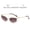 Gold Frame Gradient Tea, variant on New Metal Cat-Eye Polygonal Sunglasses, European and American Style Unique Shades, Y2K Cyber Future Diamond-Shaped Sunglasses, Fashionable and Versatile