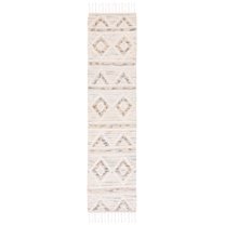SAFAVIEH Natura Chloe Southwestern Runner Rug, Ivory/Grey, 2'3" x 9'
